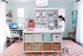 Great Finds Ana S Sewing Room Aprons And Cucumber Snack Sewing Table Diy Sewing Table Sewing Room Organization