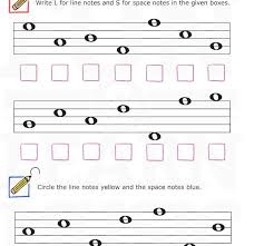 Fun And Learn Music Music Worksheets Line Notes Space Notes Music Worksheets Music Teaching Resources Free Music Worksheets