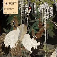 500 piece jigsaws at the yorkshire jigsaw store. Adult Jigsaw Puzzle Ashmolean Cranes Cycads And Wisteria 500 Pieces Flame Tree Publishing