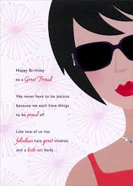 One Of Us Has Fabulous Hair Great Clothes Funny Humorous Feminine Friend Birthday Card For Her Woman Women By Designer Greetings 50 happy birthday funny pictures for women.