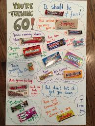 40th birthday candy bar poem!! Turning 60 Birthday Poster Birthday Candy Posters Homemade Birthday Gifts Candy Birthday Cards