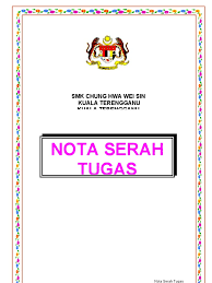 Nota serah tugas ini seterusnya diserahkan kepada pegawai yang mengambilalih jawatan tersebut dan pegawai berkenaan hendaklah menandatangani surat akuan terima nota. Nota Serah Tugas