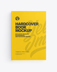 Hardcover Book W Leather Cover Mockup In Stationery Mockups On Yellow Images Object Mockups