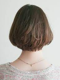 ナチュラルワンカールの前下がりボブ ショート ビューティーboxヘアカタログ 前下がりボブ 美髪 ボブ パーマ 40代