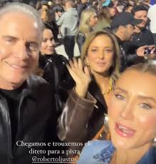 Rafa leva Tici Pinheiro, Ana Paula Siebert e Roberto Justus para show de  Bruno Mars