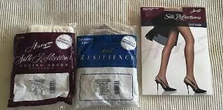 lot x 7 hanes silk reflections pantyhose control top silky