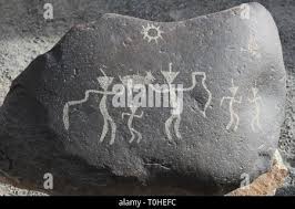 Stone Figures, Miculla Sacred Valley, Tacna, Peru, 2015. Creator: Luis  Rosendo Stock Photo