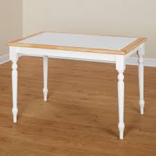 The table and pair of stools are founded atop steel bases that feature a weathered white finish and long, stylishly tapered legs that seamlessly fit into vintage and contemporary spaces alike, while. Tara Tile Top Table White Natural Walmart Com Walmart Com