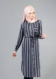 T 7669 Mg Collection Gomlek Yaka Uzun Tunik Fume Gomlek Elbise Moda Giyim