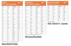 shoe size conversion chart in grade school shoes size chart