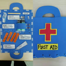 Made This For Teacher Grace S K1 Kids Interactive First Aid Kit With Velcros For The Dramatic Play Centre First Aid For Kids First Aid Camping First Aid Kit
