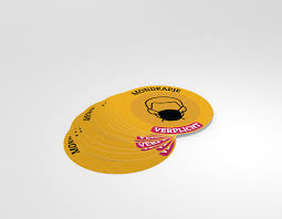 Wij kunnen helaas geen mondkapjes leveren aan patiënten, u bent dus zelf verantwoordelijk om een mondkapje mee te nemen! Sticker Mondkapje Verplicht 25cm Rond 10 Stuks