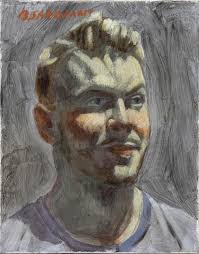 [Bruce Sargeant (1898-1938)] Portrait with Blue Shirt, Contemporary Painting