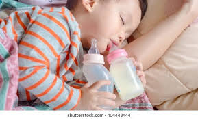 Baby Sleeping With Bottle Images Stock Photos Vectors Shutterstock