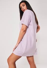 Plus Size Lilac Oversized Roll Sleeve T Shirt Dress Sponsored Oversized Ad Lilac Size Dresses Casual Fall Plus Size Fashion Plus Size Outfits