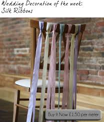Ribbons For Wedding Chairs Wedding Decoration Of The Week Wedding Chairs Wedding Decorations Chair Decorations