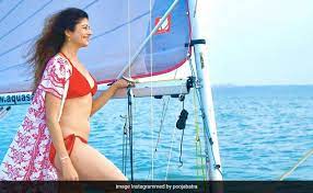 Pooja shared this image of her doing a headstand along with the ancient yogic saying 'prana flows where. Just A Regular Day In The Life Of Pooja Batra See Pics From Goa