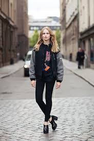 Black And White Varsity Jacket Outfit 25 Ways To Style Your Varsity Jacket This Fall Jacket Outfit Women Varsity Jacket Outfit Jackets