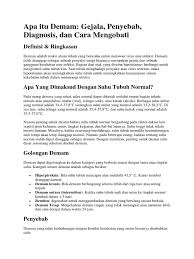 Ada beberapa faktor lain yang memengaruhi suhu badan, termasuk usia, jenis kelamin, jam pengukuran suhu, hingga tingkat aktivitas. Apa Itu Demam Pdf