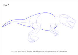 Description a massive carnivore breaks into a full run. Step By Step How To Draw An Acrocanthosaurus Drawingtutorials101 Com