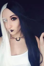 Half White Half Black Lace Front Wig Wig Makeup Lacefrontwig Straight Lace Front Wigs Lace Front Wigs Wigs