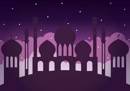 The large crescent moon sparkling over the violet night sky is simply gorgeous let the fantastic world of arabian nights unfold with this wallpaper theme. Free Arabian Nights Illustration Wallpaper Ramadhan Vector Art Design Night Illustration