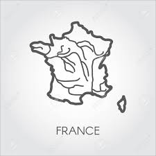 Croquis carte de france dessin facile. Carte De Croquis De France Icone De Contour De La Republique Francaise Pays De La Frontiere Europeenne Sur Un Fond Gris Avec La Signature Pour Differents Projets De Conception Clip Art Libres