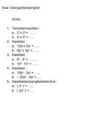 Dilain itu saya gunakan untuk tugas siswa dan membantu siswa smp negeri 2 jatipuro untuk belajar. Soal Matematika Bilangan Berpangkat Kelas 9 Smptolong Bantu Aku Jawab Soalnya Ya Terimakasih Brainly Co Id