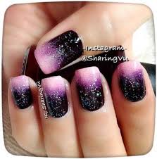 Black And Purple Ombre Nails Nails Black Purple Beautiful 35 Trendy Ideas Purple Nail Art Purple Nails Pink Glitter Nails