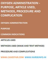 Oxygen Administration Purpose Article Used Methods Procedure And Complication