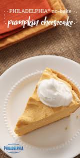 Add the pumpkin purée, pumpkin pie spice and salt and beat an additional minute. Philadelphia No Bake Pumpkin Cheesecake Pumpkin A Fall Favorite Is Blended Into Pumpkin Cheesecake Recipes No Bake Pumpkin Cheesecake Pumpkin Cheesecake Easy