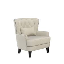 Lifestyle Solutions Lille Tufted Accent Club Chair With Nail Head Trim Cream Fabric Walmart Com In 2020 Accent Club Chairs Furniture Choice Club Chairs