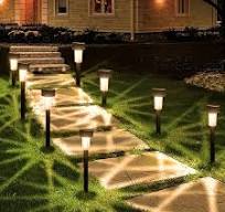 Garden Lights Solar In-Ground LED Pathway Lights | 8 LEDs, Stainless Steel,  Buried Lawn/ (Warm/Cold White) Buried LED Garden Lights