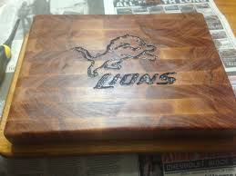 Birch Beer Vs Root Beer Reddit End Grain Pecan Wood With Detroit Lions Logo Burned In Pecan Wood Wood Woodworking Projects