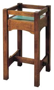 Planters are usually filled with dirt and plants are planted directly in that dirt. Stickley Oak Mission Classics Tile Top Stand Jacksonville Furniture Mart End Tables