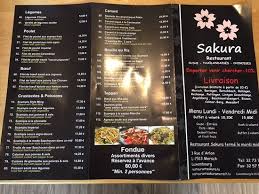 Carte Picture Of Sakura Mersch Tripadvisor