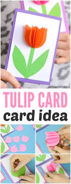 She'll love the thought and time you've put into making sure she has the best day possible and we're sure she'll treasure it for years to come. 3d Paper Tulip Card Simple Mother S Day Card Idea Easy Peasy And Fun