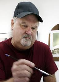 Richmond artist Christopher Wynn looks for something that 'pops' when  painting