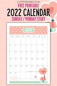 pretty 2022 calendar free printable template cute freebies for you
