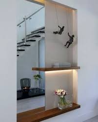 Top 40 Best Recessed Wall Niche Ideas Interior Nook Designs Modern Foyer Residential Interior Design Staircase Design