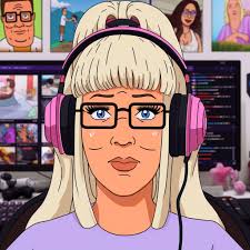 Hank Hill as an e-girl