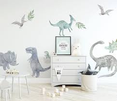 Large Dinosaur Wall Sticker Boys Room Baby Nursery Decor Decal Art Mural Gift Ebay Here are examples of dinosaur murals i've painted to compliment dinosaur room decor. usd
