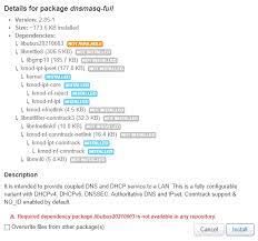 This works well for most cases. Can T Install Dnsmasq Full Missing Libubus20210603 Installing And Using Openwrt Openwrt Forum