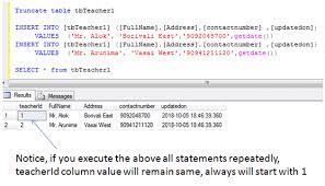 sql truncate statement example sql tutorial sql sql server