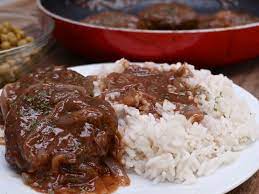 The presentation is different from the traditional hamburger too. Southern Hamburger Steak Onion Gravy