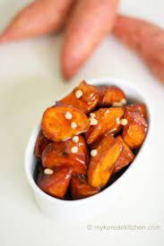 Korean Candied Sweet Potatoes Goguma Mattang Recipe Crispy Sweet Potato Korean Food Korean Sweet Potato