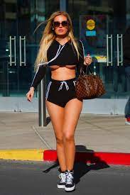 Halter crop top and shorts women two piece outfits summer boho short sets for women/halter crop matching sets. Ana Braga Scorches In A Black Crop Top And Short Shorts While Out Shopping In Los