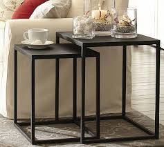 Burke Nesting Side Tables Set Of 2 Black Side Table Living Room Living Room Side Table Apartment Living Room Design