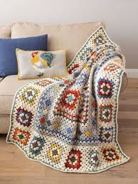 Annie S Signature Designs Farmhouse Granny Afghan Pillow Crochet Pattern Crochet Blanket Patterns Crochet Blanket Pattern Easy Afghan Crochet Patterns