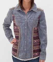 Bke Jeans Size Chart Women S Gimmicks By Bke Pieced Shirt Womens Shirts Women Shirts Blouse Altering Clothes
